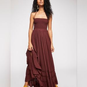 NWT Free People Extratropical Maxi, Plum/burgundy XS